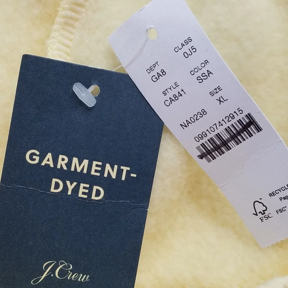 J, Crew Heritage Fleece Sweatshort‎ Womens X-Large Yellow NWT $65 CA841 - Picture 4 of 5